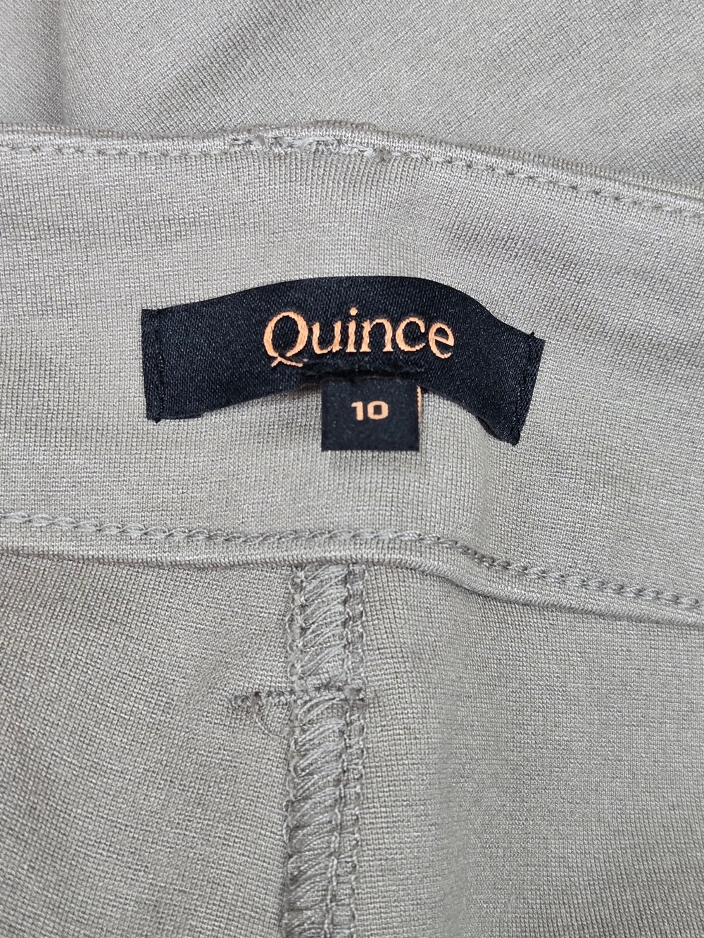 QUINCE Ultra-Stretch Ponte Cropped Wide Leg Pants Size 10 Morel Grey 8612 - Picture 9 of 11